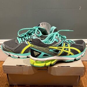 ASICS Women's Athletic Shoes - Black and Yellow